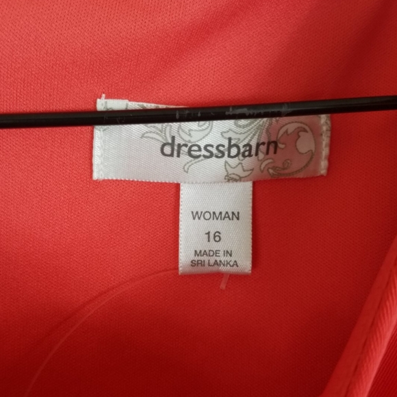 NWT Dressbarn Tangerine Fit and Flare Dress - Picture 3 of 6